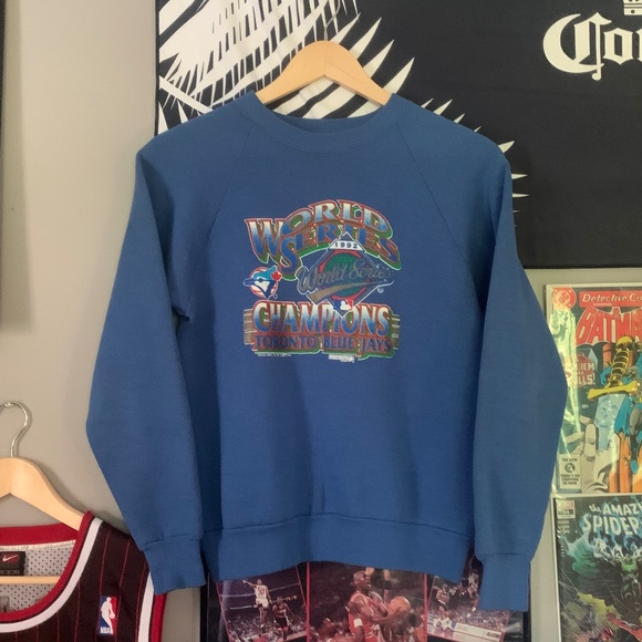 Vintage 1992 Toronto Blue Jays World Series Champions Crewneck - Picture 1 of 5